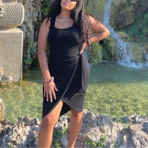 Express Side Tie Sleeveless Dress